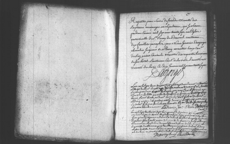 MAINVILLE (DRAVEIL). Paroisse Saint-Rémy : Baptêmes, mariages, sépultures : registre paroissial (1737-1752). 