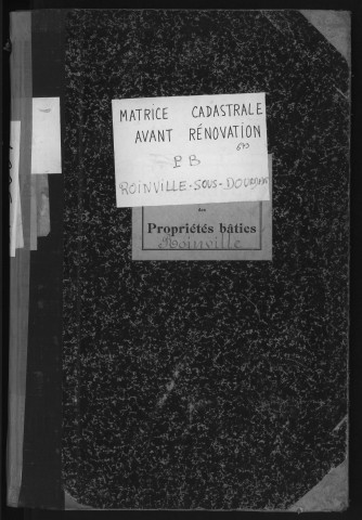 ROINVILLE-SOUS-DOURDAN. - Matrice des propriétés bâties [cadastre rénové en 1943]. 