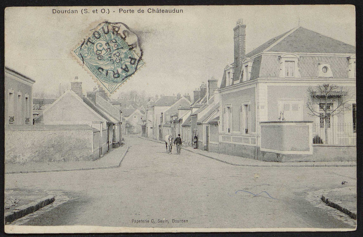 Dourdan .- Porte de Châteaudun (24 février 1906). 