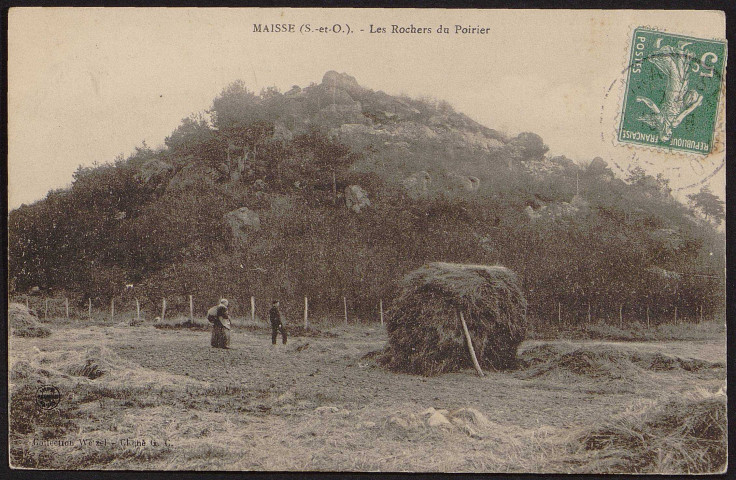 MAISSE.- Les rochers du Poirier [1907-1920].
