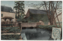 GIF-SUR-YVETTE. - Le bief du moulin de l'Abbaye (1906), 3 mots, 5 c, ad, coloriée. 