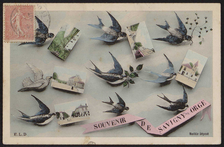 SAVIGNY-SUR-ORGE .- Souvenir de Savigny-sur-Orge (7 août 1906). 