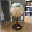 globe de la planète Mars de Lowell (bois, H.38 cm)