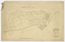 ARRANCOURT. - Section A - Garenne d'Arrancourt (la), ech. 1/2500, coul., aquarelle, papier, 66x103 (1831). 