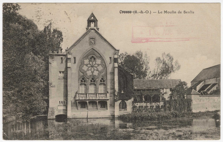 MONTGERON. - Le moulin de Senlis [Editeur Riquebourg, 1923, timbre à 10 centimes]. 