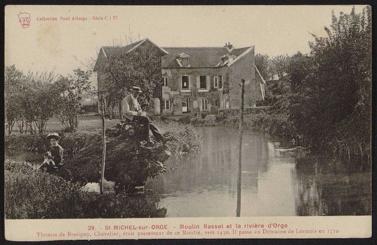 SAINT-MICHEL-SUR-ORGE.- Moulin Basset et la rivière d'Orge [1904-1919].