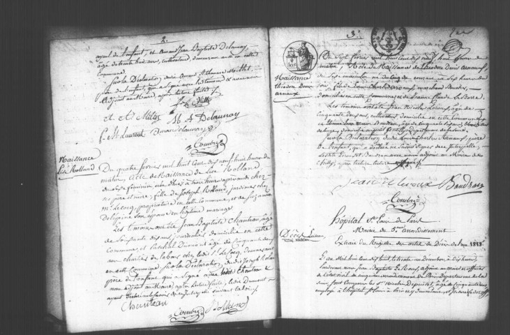 CHILLY-MAZARIN. Naissances, mariages, décès : registre d'état civil (1819-1835). 
