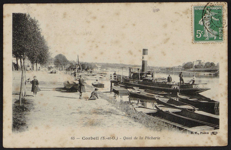 Corbeil-Essonnes.- Quai de la Pêcherie (1908). 