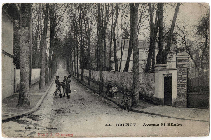 BRUNOY. - Avenue Saint-Hilaire, Hapart, Jean Chanson, 28 lignes, 10 c, ad. 