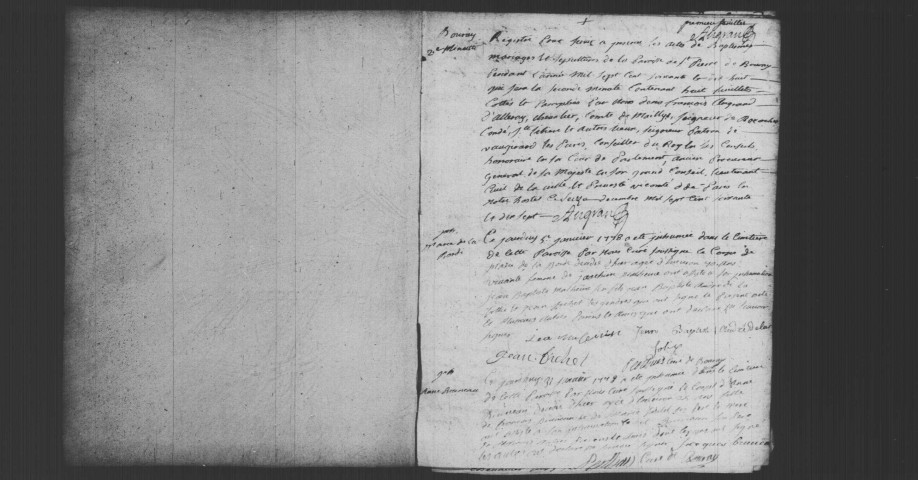 BOURAY-SUR-JUINE. Paroisse Saint-Pierre : Baptêmes, mariages, sépultures : registre paroissial (1778-1792). 