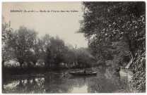BRUNOY. - Bords de l'Yerres dans les Vallées, 1907, 9 lignes, 10 c, ad. 