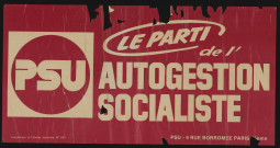 Essonne [Département]. - PARTI SOCIALISTE UNIFIE. Le parti de l'autogestion socialiste (1975). 