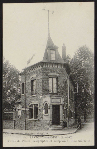 SAVIGNY-SUR-ORGE .- Bureau de postes, télégraphes et téléphones, rue Nouvelle [1904-1910]. 