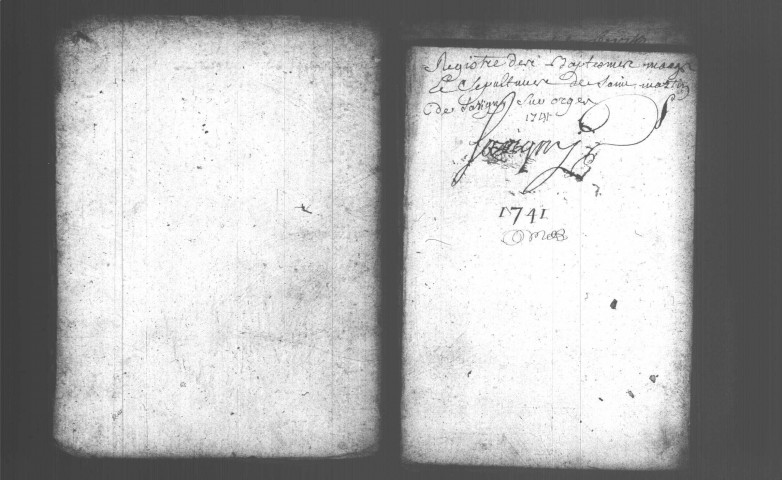 SAVIGNY-SUR-ORGE. Paroisse Saint-Martin : Baptêmes, mariages, sépultures : registre paroissial (1741-1753). 