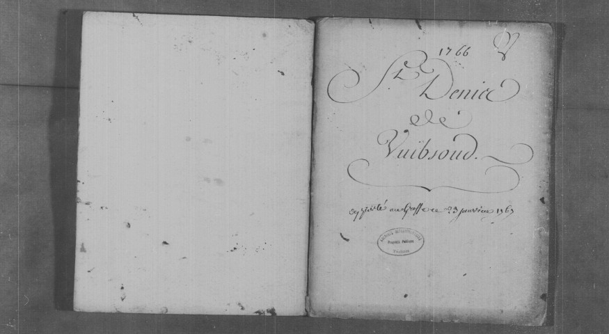 WISSOUS. Paroisse Saint-Denis : Baptêmes, mariages, sépultures : registre paroissial (1766-1778). 