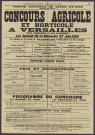 VERSAILLES [Yvelines]. - Concours agricole et horticole, Orangerie de Versailles, 26 juin-27 juin 1926. 