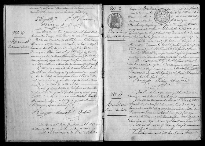 ETAMPES. Naissances : registre d'état civil (1872). 