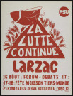Essonne [Département]. - PARTI SOCIALISTE UNIFIE. La lutte continue.... LARZAC... (1975). 