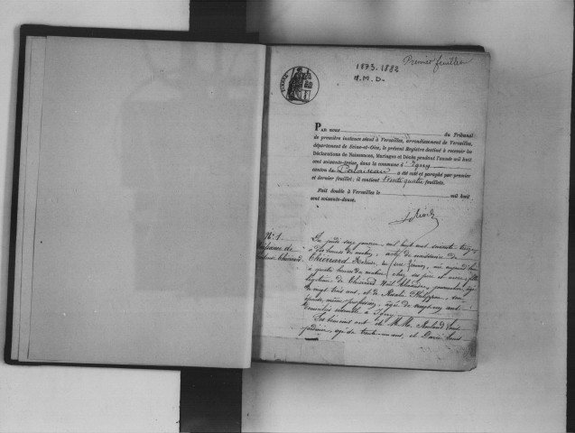 IGNY. Naissances, mariages, décès : registre d'état civil (1873-1882). 