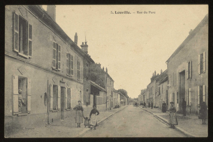 LEUVILLE-SUR-ORGE. - Rue du parc. Editeur A. Borné. 
