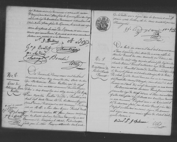 BRUYERES-LE-CHATEL. Naissances, mariages, décès : registre d'état civil (1851-1861). 