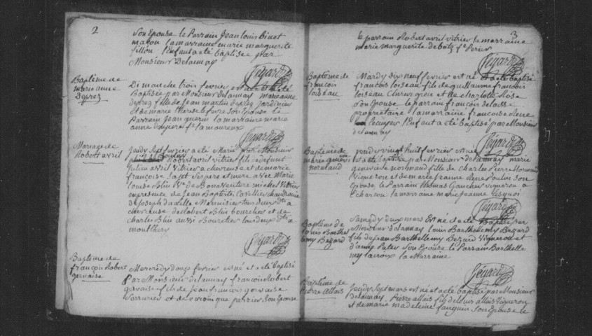 MENNECY. ORMOY. ECHARCON. Registre de catholicité des paroisses de Saint-Pierre de MENNECY ; Saint-Jacques d'ORMOY ; Saint-Martin d'ECHARCON. - Baptêmes, mariages, sépultures : registre paroissial (1793-1800). 