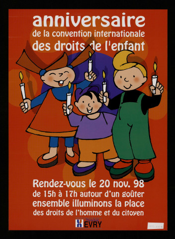 EVRY. - Anniversaire de la convention internationale des droits de l'enfant, 20 novembre 1998. 