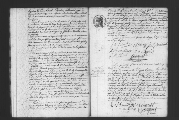 EPINAY-SUR-ORGE. Naissances, mariages, décès : registre d'état civil (1835-1843). 