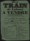 VILLECONIN. - Vente par adjudication d'un attirail de culture, de bétail et d'un terrain de labour, appartenant à M. et Mme CHEVALLIER, Ferme du Fresne, 2 avril 1848. 