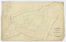 BROUY. - Section C - Meule (la), ech. 1/2500, coul., aquarelle, papier, 63x100 (1815). 