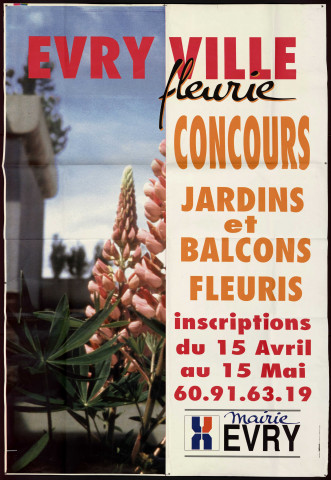 EVRY. - Evry, ville fleurie. Concours : jardins et balcons fleuris (1994). 