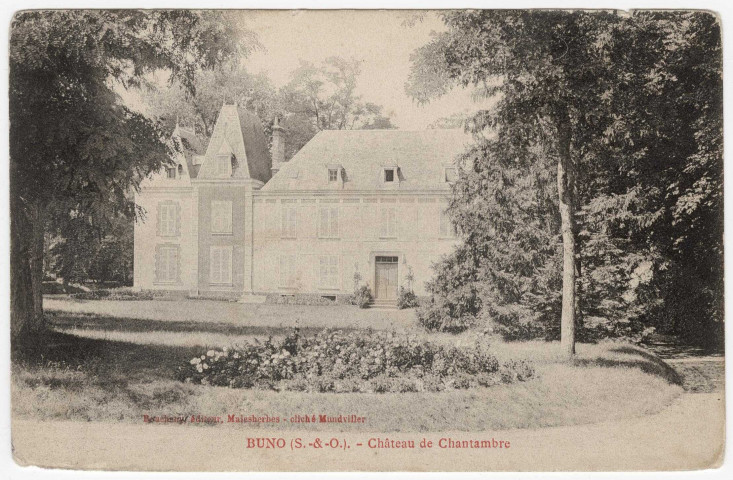 BUNO-BONNEVAUX. - Château de Chantambre, 1912, 1 mot, ad. 