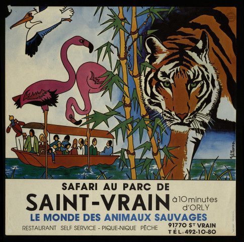 SAINT-VRAIN.- Safari au Parc de Saint-Vrain, le Monde des animaux sauvages, [1984]. 