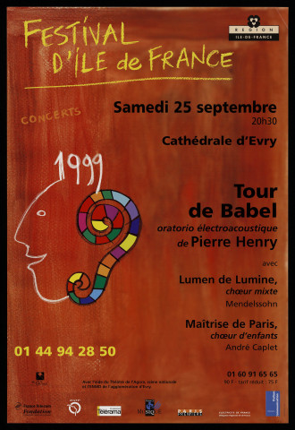 EVRY. - Festival d'Ile-de-France : concerts, Cathédrale d'Evry, 25 septembre 1999. 