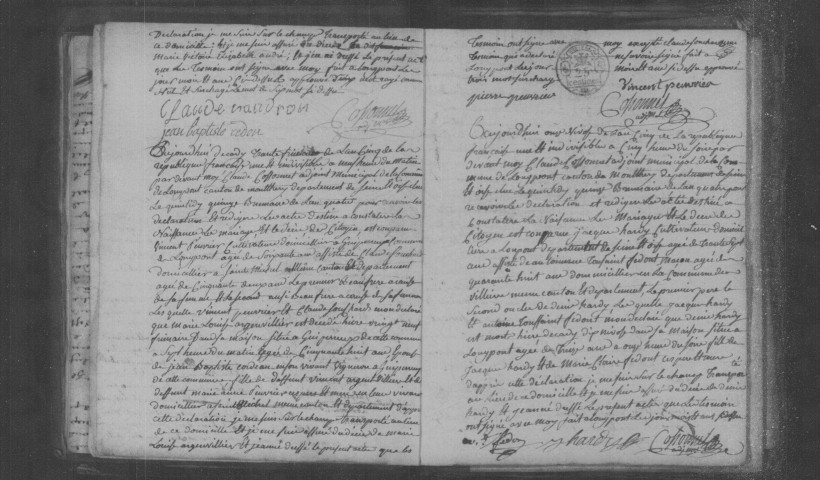 LONGPONT-SUR-ORGE. Naissances, mariages, décès : registre d'état civil (1791-an VI). 