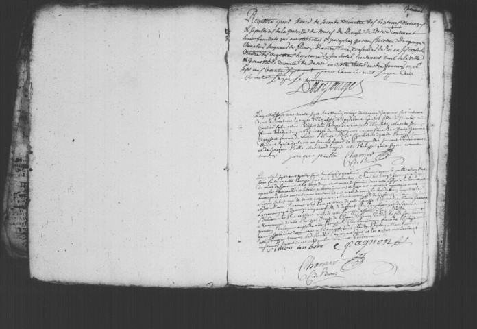 BURES-SUR-YVETTE. Paroisse Saint-Mathieu : Baptêmes, mariages, sépultures : registre paroissial (1737-1760). 