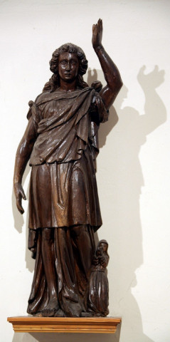 statue : saint Eutrope et sa donatrice