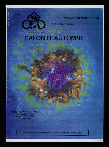 EVRY. - Exposition : Salon d'automne, par les amis des arts, Atelier des arts plastiques, 4 novembre-17 novembre 1994. 