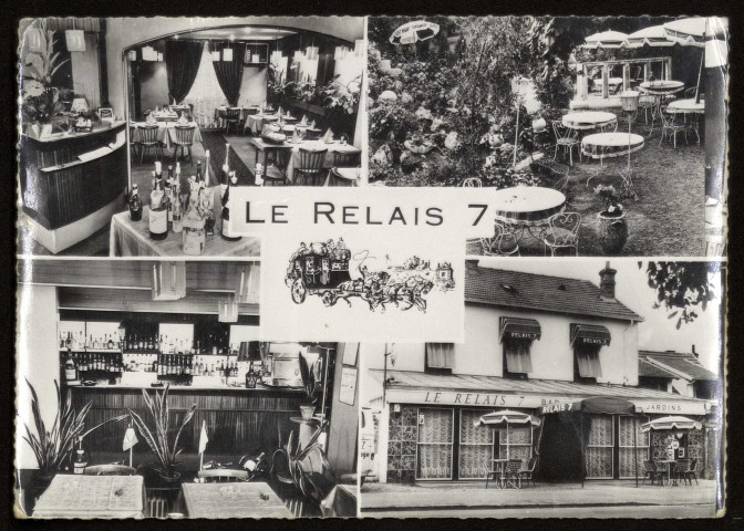 CORBEIL-ESSONNES. - Le Relais 7, restaurant sur route nationale. Photo Ballerini, Milly-la-Forêt. 