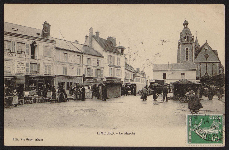 LIMOURS.- Le marché (15 avril 1914). 