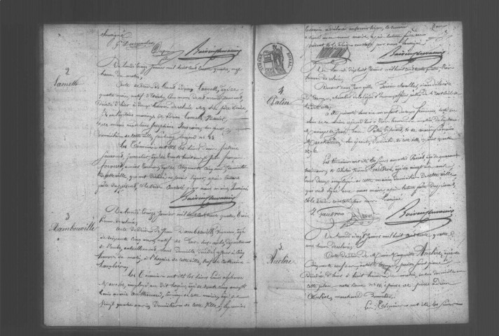 ETAMPES. Décès : registre d'état civil (1834). 