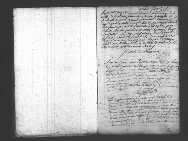 ETAMPES. Paroisse Saint-Basile : Baptêmes, mariages, sépultures : registre paroissial (1788-1792). 
