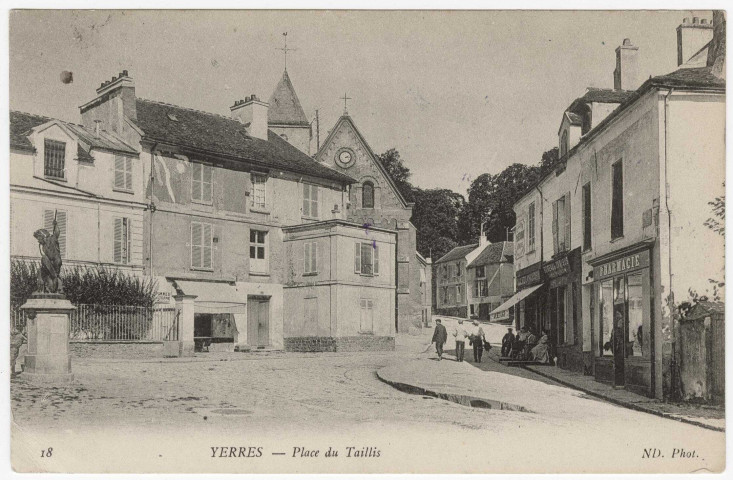 YERRES. - Place du Taillis [Editeur ND, 1924, timbre à 15 centimes]. 