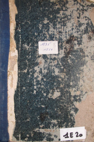 1E20 - Baptêmes, mariages, sépultures (1835-1851)