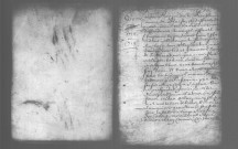 SAINT-VRAIN. Paroisse Saint-Caprais : Baptêmes, mariages, sépultures : registre paroissial (1687-1714). [Lacunes : B.M.S. (1688-1692)]. 