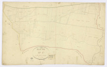 BAULNE. - Section C - Puits sauvage (le), 2, ech. 1/2500, coul., aquarelle, papier, 60x95 (1817). 