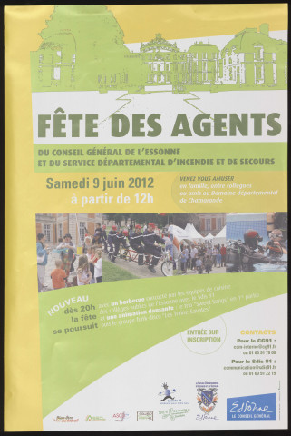 Essonne [Département]. - Fête des agents du Conseil général de l'Essonne et du service départemental d'incendie et de secours, 9 juin 2012. 