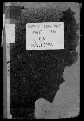 BOIS-HERPIN. - Tableau indicatif [cadastre rénové en 1933]. 