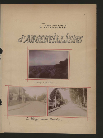 ANGERVILLIERS (1899). 15 vues de microfilm 35 mm en bandes de 5 vues. 