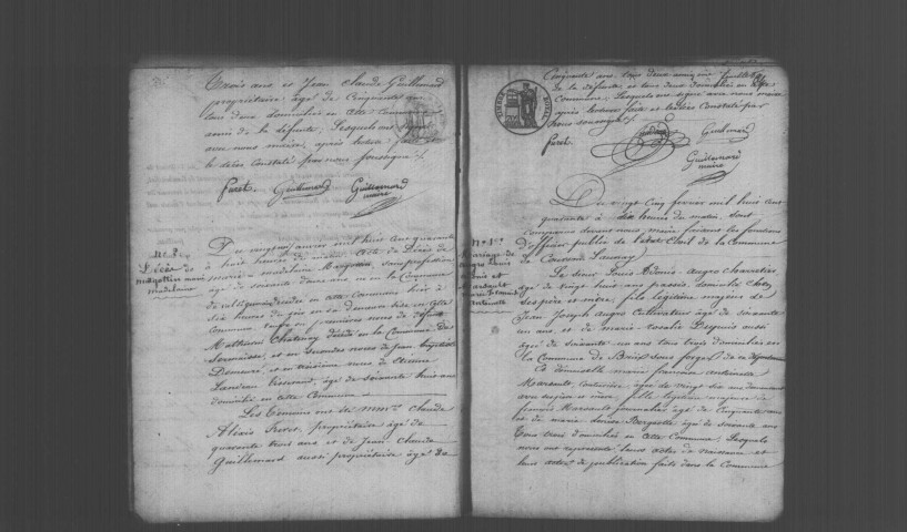 COURSON-MONTELOUP. Naissances, mariages, décès : registre d'état civil (1840-1860). 